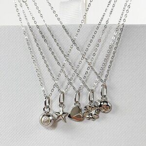 BRAND NEW IN BOX* LUCKY CHARM 925 SILVER CHARM NECKLACE* CHOOSE YOUR CHARM